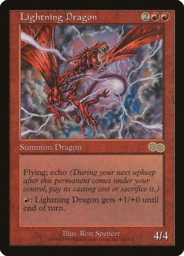 naokuroshop MTG [USG][202][赤][R][EN][稲妻のドラゴン/Lightning Dragon] NM