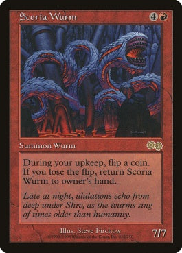 naokuroshop MTG [USG][212][赤][R][EN][岩滓のワーム/Scoria Wurm] NM