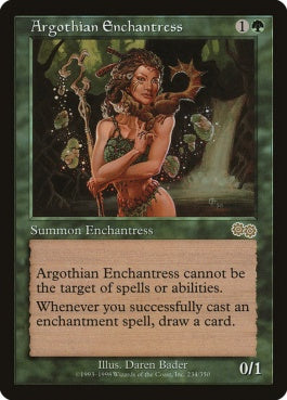 naokuroshop MTG [USG][234][緑][R][JP][アルゴスの女魔術師/Argothian Enchantress] NM