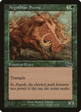 naokuroshop MTG [USG][235][緑][C][EN][アルゴスの猪/Argothian Swine] NM