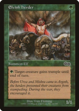 naokuroshop MTG [USG][247][緑][C][JP][エルフの牧人/Elvish Herder] NM