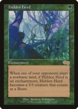 naokuroshop MTG [USG][262][緑][R][JP][隠れたる獣群/Hidden Herd] NM