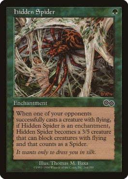 naokuroshop MTG [USG][264][緑][C][EN][隠れたる蜘蛛/Hidden Spider] NM