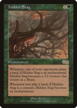 naokuroshop MTG [USG][265][緑][R][EN][隠れたる雄ジカ/Hidden Stag] NM