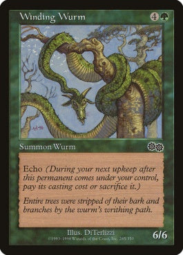 naokuroshop MTG [USG][285][緑][C][JP][巻きつくワーム/Winding Wurm] NM