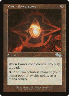 naokuroshop MTG [USG][318][茶][U][JP][摩滅したパワーストーン/Worn Powerstone] NM