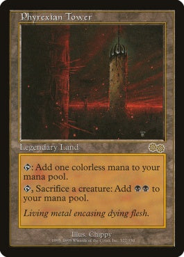 naokuroshop MTG [USG][322][土地][R][JP][ファイレクシアの塔/Phyrexian Tower] NM