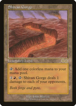 naokuroshop MTG [USG][326][土地][R][JP][シヴの地溝/Shivan Gorge] NM