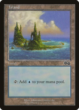 naokuroshop MTG [USG][338][土地][C][JP][島/Island] NM