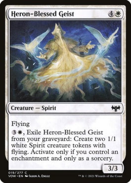 naokuroshop MTG [VOW][019][白][C][EN][鷺恵みの霊/Heron-Blessed Geist]（foil） NM