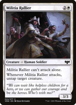 naokuroshop MTG [VOW][024][白][C][EN][民兵の結集者/Militia Rallier]（foil） NM