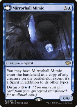 naokuroshop MTG [VOW][068][青][R][EN][鏡の間のミミック/Mirrorhall Mimic]（foil） NM