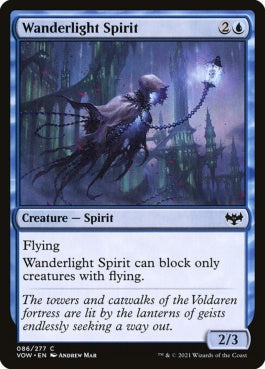 naokuroshop MTG [VOW][086][青][C][EN][放浪光の魂/Wanderlight Spirit]（foil） NM