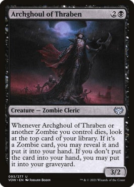 naokuroshop MTG [VOW][093][黒][U][EN][スレイベンの大グール/Archghoul of Thraben] NM