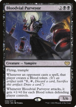 naokuroshop MTG [VOW][098][黒][R][EN][血瓶の調達者/Bloodvial Purveyor]（foil） NM