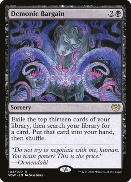 naokuroshop MTG [VOW][103][黒][R][EN][悪魔の取り引き/Demonic Bargain] NM