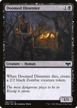 naokuroshop MTG [VOW][106][黒][C][EN][悪運尽きた造反者/Doomed Dissenter]（foil） NM