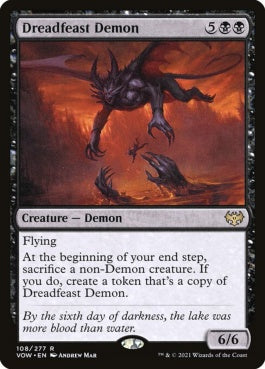 naokuroshop MTG [VOW][108][黒][R][EN][戦慄宴の悪魔/Dreadfeast Demon] NM