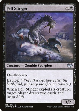 naokuroshop MTG [VOW][112][黒][U][EN][不吉なとげ刺し/Fell Stinger]（foil） NM