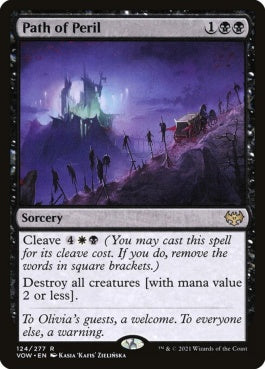 naokuroshop MTG [VOW][124][黒][R][EN][危難の道/Path of Peril]（foil） NM