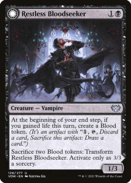 naokuroshop MTG [VOW][128][黒][U][EN][眠れぬ求血者/Restless Bloodseeker]（foil） NM