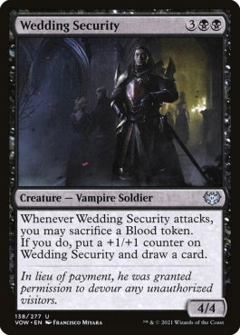 naokuroshop MTG [VOW][138][黒][U][EN][婚礼の警備兵/Wedding Security]（foil） NM