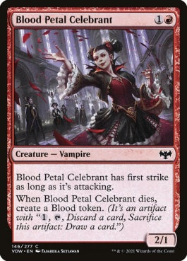 naokuroshop MTG [VOW][146][赤][C][EN][血花の祝賀者/Blood Petal Celebrant]（foil） NM