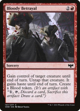 naokuroshop MTG [VOW][147][赤][C][EN][血の裏切り/Bloody Betrayal]（foil） NM