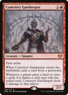 naokuroshop MTG [VOW][148][赤][M][EN][墓所の門番/Cemetery Gatekeeper]（foil） NM