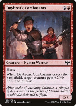 naokuroshop MTG [VOW][153][赤][C][EN][夜明けの戦闘員/Daybreak Combatants]（foil） NM