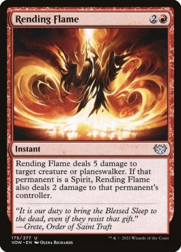 naokuroshop MTG [VOW][175][赤][U][EN][引き裂く炎/Rending Flame]（foil） NM