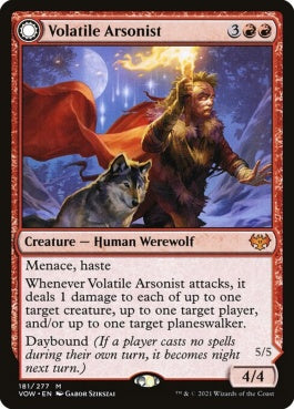 naokuroshop MTG [VOW][181][赤][M][EN][移り気な放火魔/Volatile Arsonist]（foil） NM