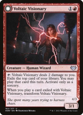 naokuroshop MTG [VOW][183][赤][U][EN][通電の幻想家/Voltaic Visionary] NM