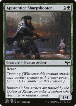 naokuroshop MTG [VOW][185][緑][C][EN][名射手の弟子/Apprentice Sharpshooter]（foil） NM