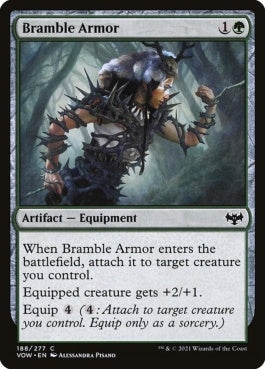 naokuroshop MTG [VOW][188][緑][C][EN][棘茨の鎧/Bramble Armor]（foil） NM