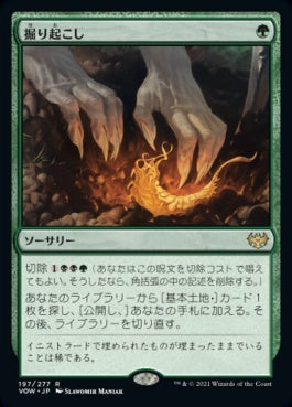 naokuroshop MTG [VOW][197][緑][R][JP][掘り起こし/Dig Up]（foil） NM