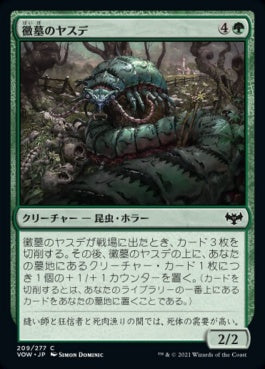 naokuroshop MTG [VOW][209][緑][C][JP][黴墓のヤスデ/Moldgraf Millipede]（foil） NM