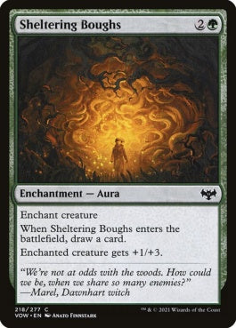 naokuroshop MTG [VOW][218][緑][C][EN][防護の太枝/Sheltering Boughs]（foil） NM