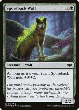 naokuroshop MTG [VOW][223][緑][C][EN][胞子背の狼/Sporeback Wolf]（foil） NM