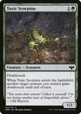 naokuroshop MTG [VOW][224][緑][C][EN][毒蠍/Toxic Scorpion]（foil） NM