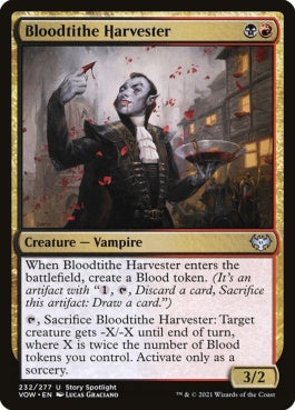 naokuroshop MTG [VOW][232][多][U][EN][税血の収穫者/Bloodtithe Harvester]（foil） NM