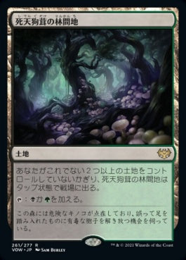 naokuroshop MTG [VOW][261][土地][R][JP][死天狗茸の林間地/Deathcap Glade]（foil） NM