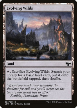 naokuroshop MTG [VOW][263][土地][C][EN][進化する未開地/Evolving Wilds]（foil） NM