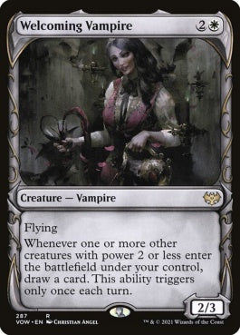 naokuroshop MTG [VOW][287][白][R][EN][歓迎する吸血鬼/Welcoming Vampire]（foil） NM