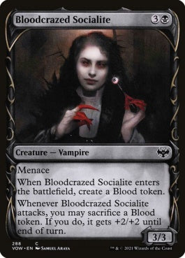 naokuroshop MTG [VOW][288][黒][C][EN][血に狂った社交家/Bloodcrazed Socialite]（foil） NM