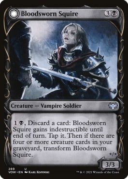 naokuroshop MTG [VOW][289][黒][U][EN][血誓いの従士/Bloodsworn Squire]（foil） NM