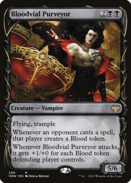 naokuroshop MTG [VOW][290][黒][R][EN][血瓶の調達者/Bloodvial Purveyor]（foil） NM