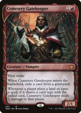 naokuroshop MTG [VOW][304][赤][M][EN][墓所の門番/Cemetery Gatekeeper]（foil） NM