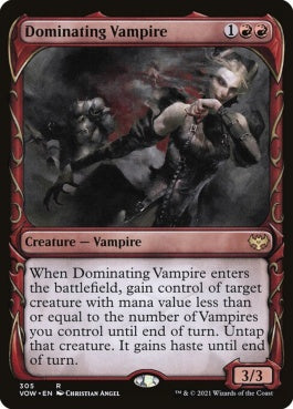 naokuroshop MTG [VOW][305][赤][R][EN][威圧する吸血鬼/Dominating Vampire]（foil） NM