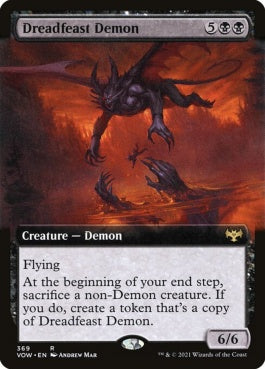 naokuroshop MTG [VOW][369][黒][R][EN][戦慄宴の悪魔/Dreadfeast Demon]（foil） NM